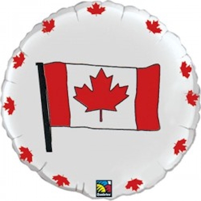 9" Foil - Canadian Flag Foil balloon