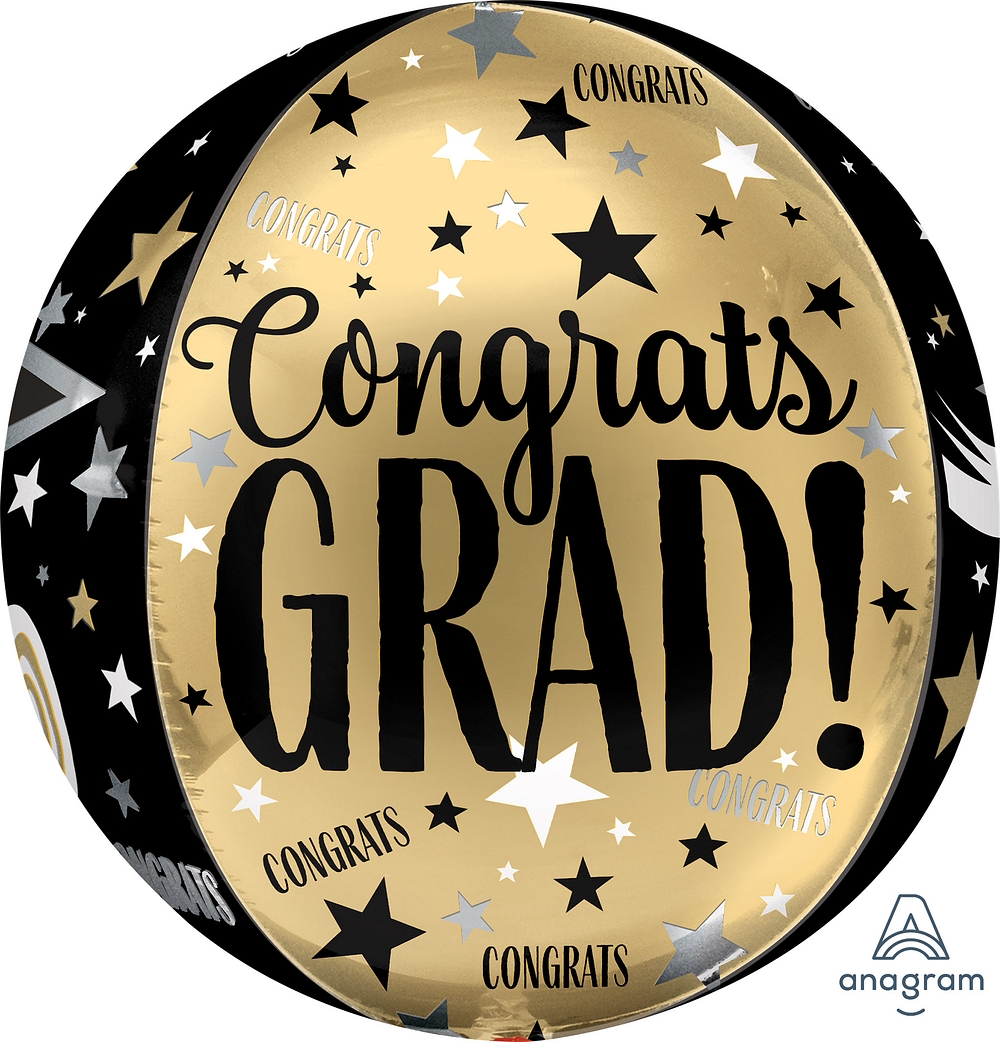 Congrats Grad Cap & Diploma Graduation Orbz balloon