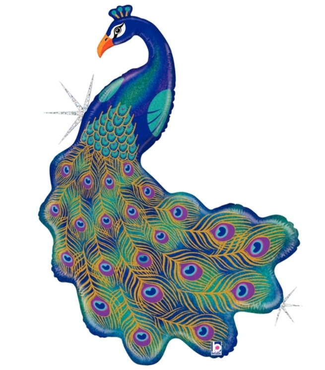 Glitter Peacock balloon