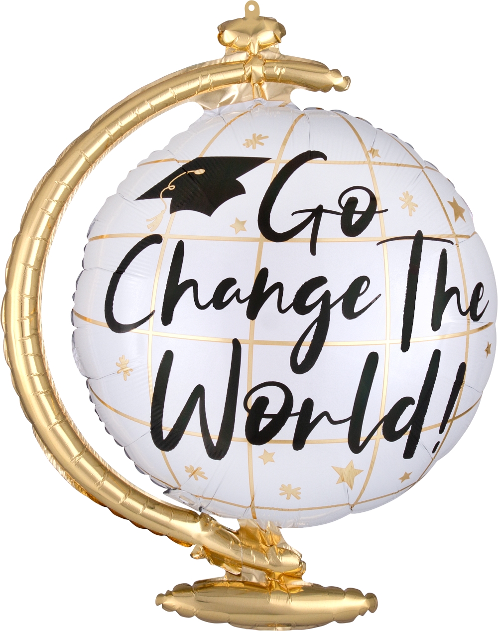 Go Change the World Globe Graduation Balloon