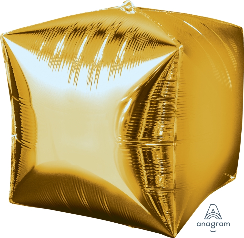Gold Cube Cubez balloon *unpacked