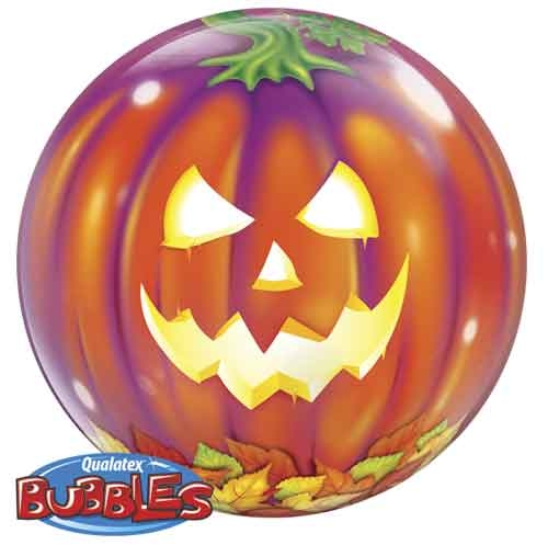 H - 22" Bubble - Jack O' Lantern Halloween Pumpkin