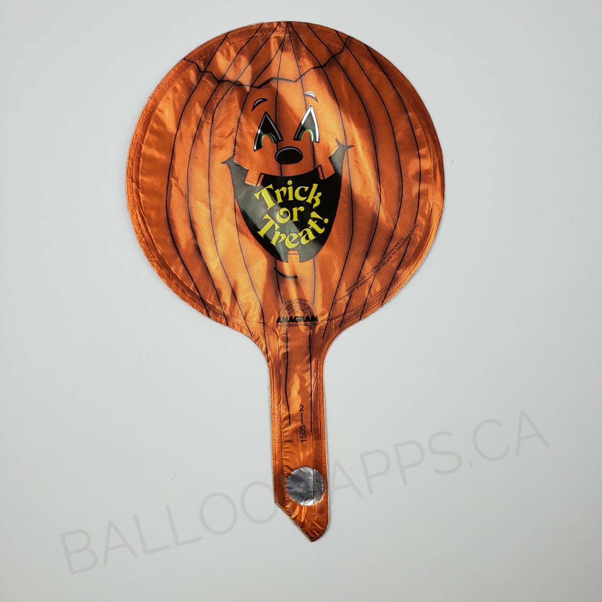 H - 4" Foil - Halloween Pumpkin Trick or Treat balloon