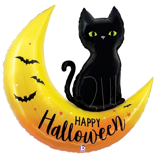 Halloween Moon and Cat SuperShape balloon