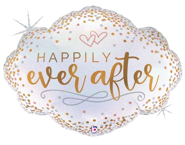 Happily Ever After Confetti Balloon Shape