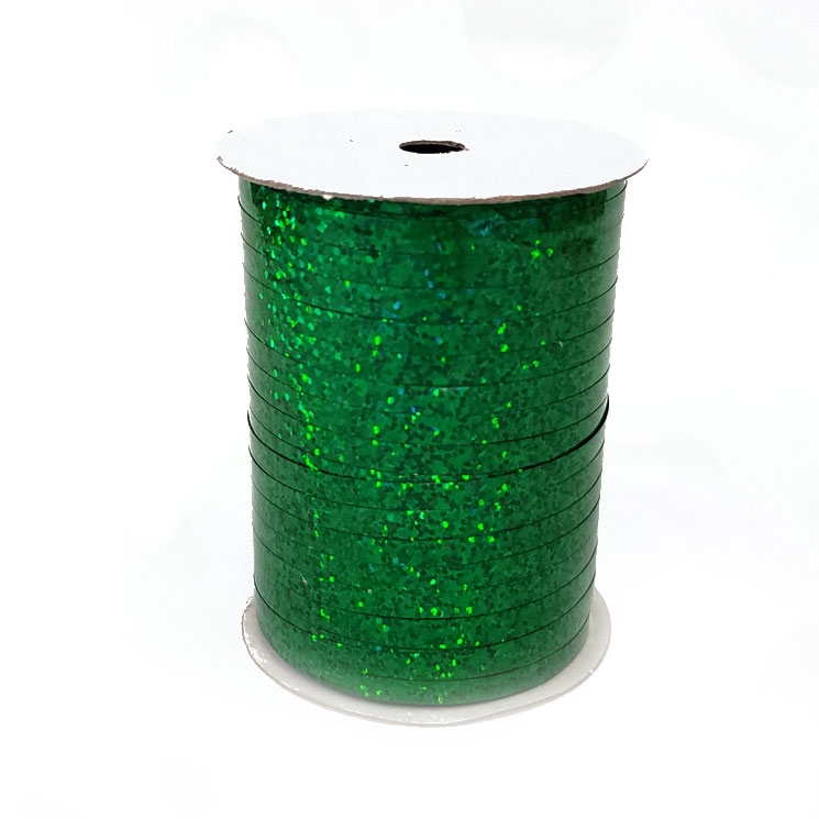 Holographic Curly 3/16x100 yds - Emerald