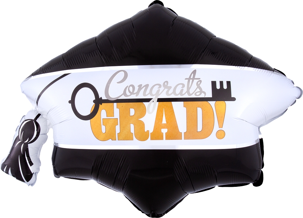 Jumbo Shape Graduation Cap Key to Success balloon