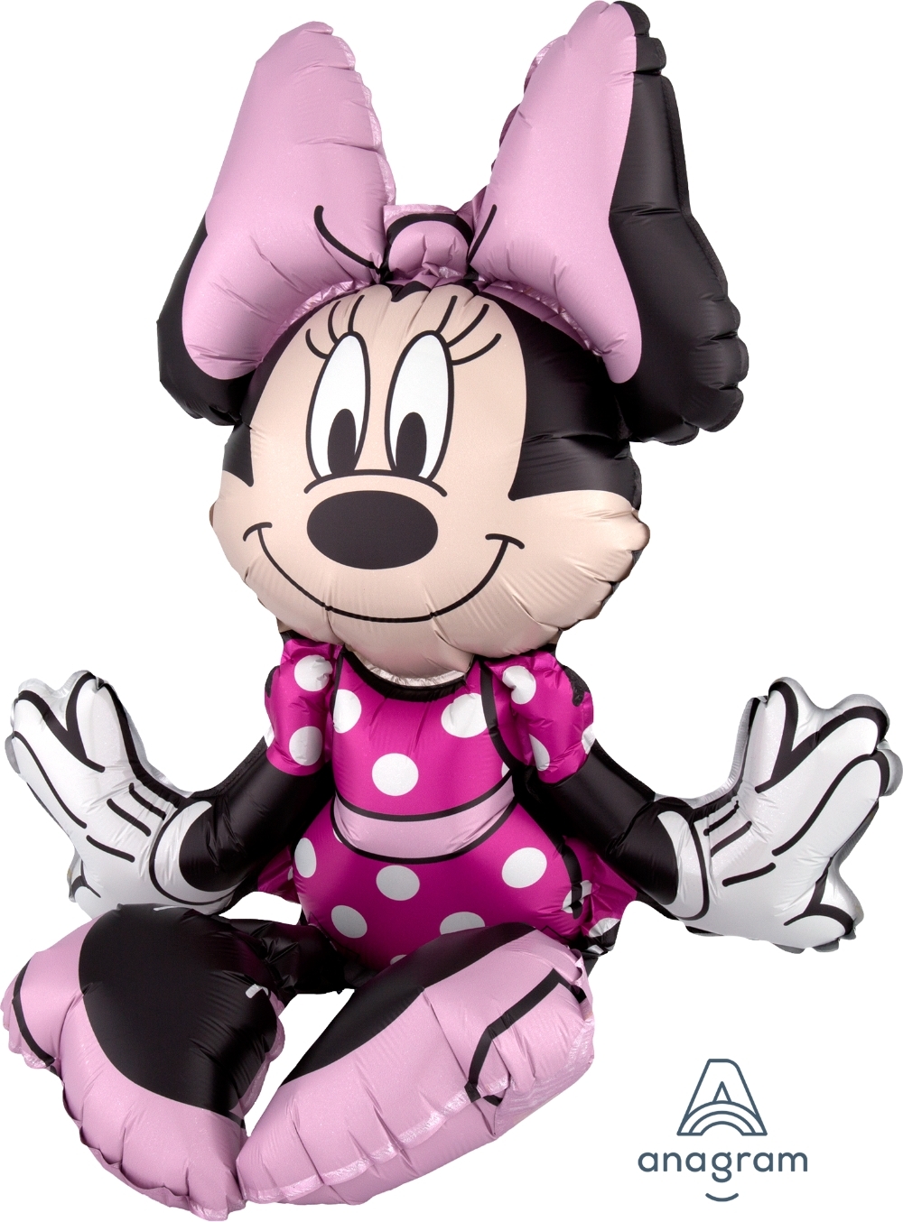Large Sitting Minnie Mouse Air-fill Self-Sealing balloon