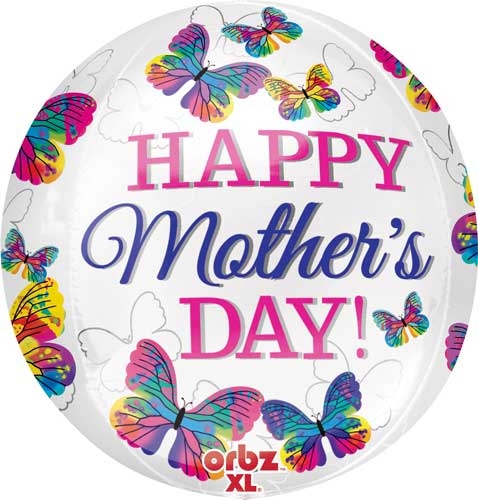 MD - ORB Foil Mothers Day Butterfly 15"x16" balloon