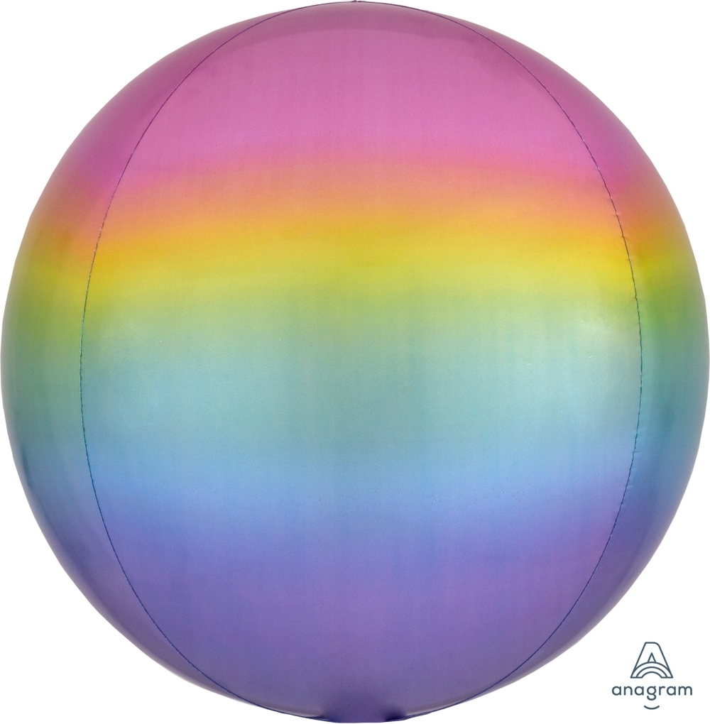 Ombre Orbz Pastel Rainbow balloon