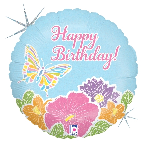 Pastel Butterfly Birthday balloon