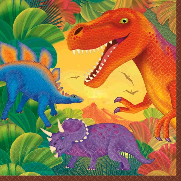 Prehistoric Dinosaurs Luncheon Napkins