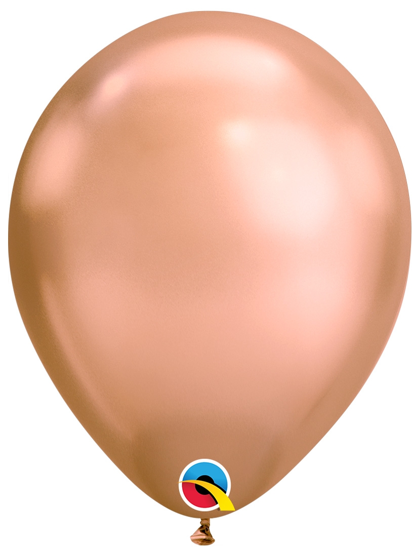 Q (100) 11" Chrome Rose Gold Balloons balloons