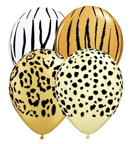 Q (100) 5" Safari Assortment balloons