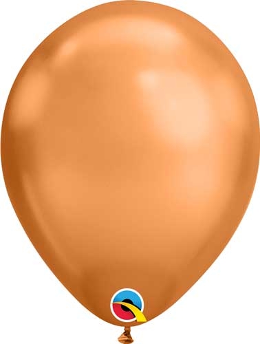 Q (100) 7" Chrome Copper Balloons balloons