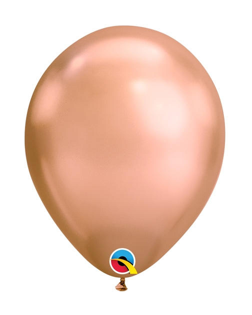 Q (100) 7" Chrome Rose Gold Balloons balloons