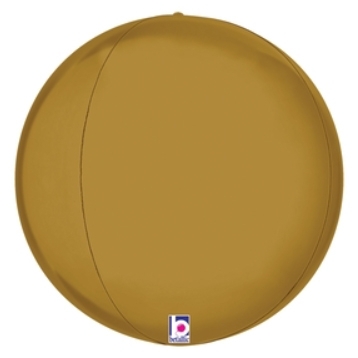15" Satin Gold Globe Foil Balloon