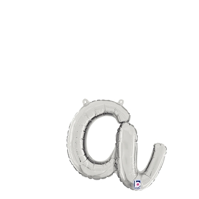 Script Letter A Silver - Self Sealing Air Fill balloon