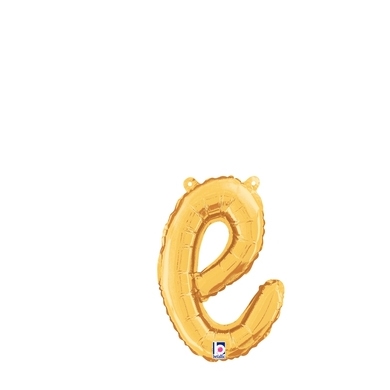 Script Letter E Gold - Self Sealing Air Fill balloon