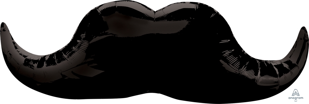 Shape - Black Mustache 12"x35" balloon