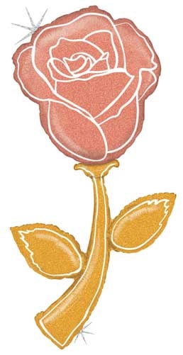 Shape - Fresh Picks Rose Gold Rose 60" Flower balloon
