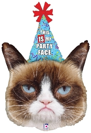 Shape Grumpy Cat - Party Face 36" balloon