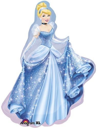 Shape Princess Cinderella Blue 28"x 33" balloon