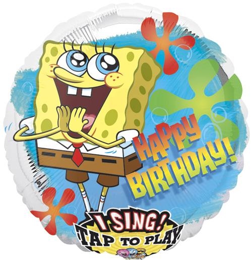Singing Balloon - Birthday - Sponge Bob Squarepants balloon