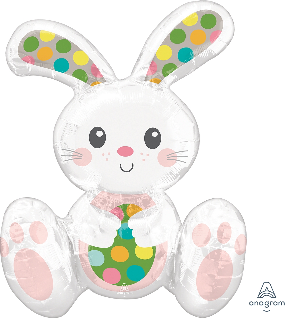 Sitting Easter Bunny Air-fill Self-Sealing balloon