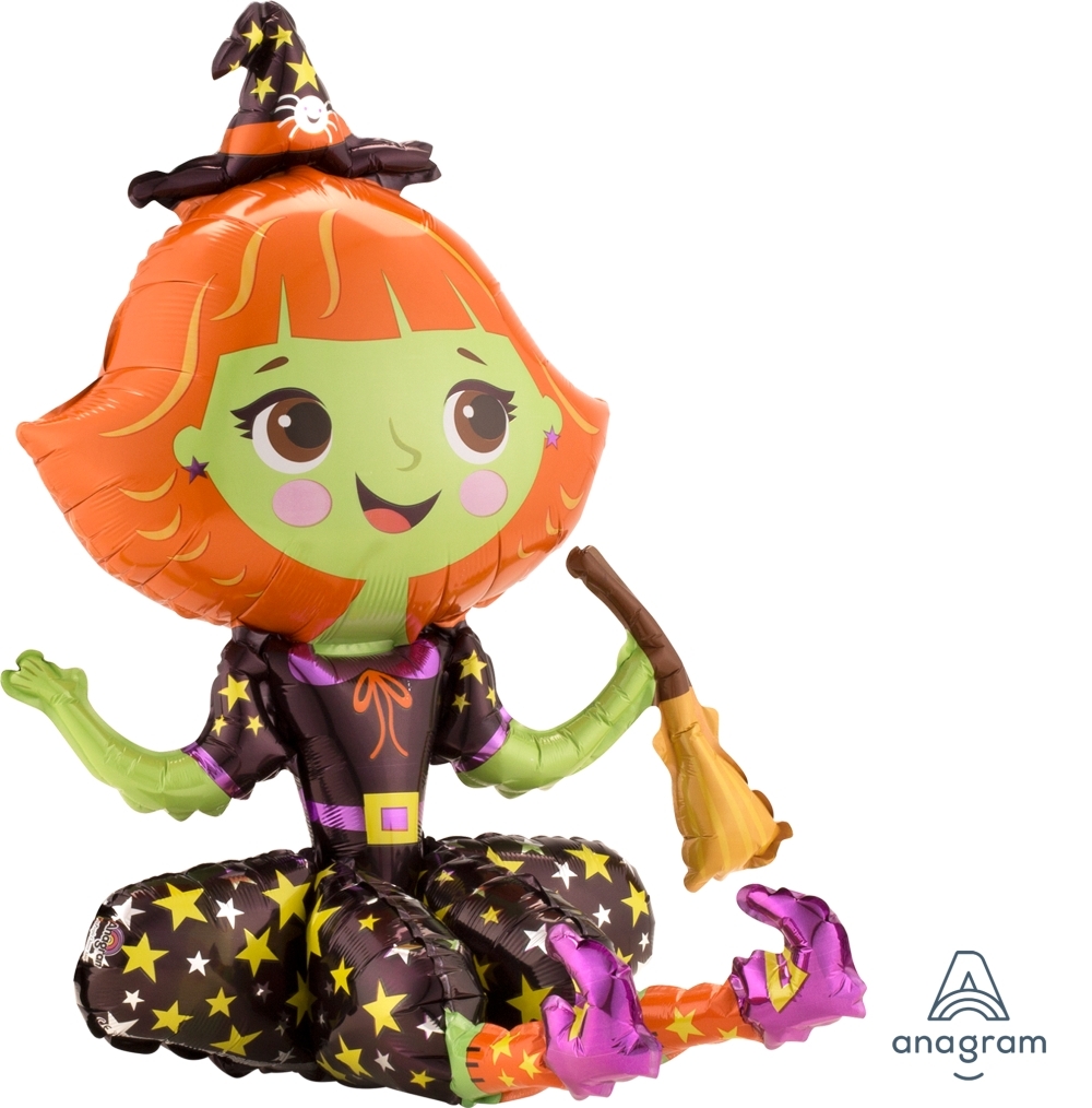 Sitting Witch for Halloween Air-fill Self-sealing balloon