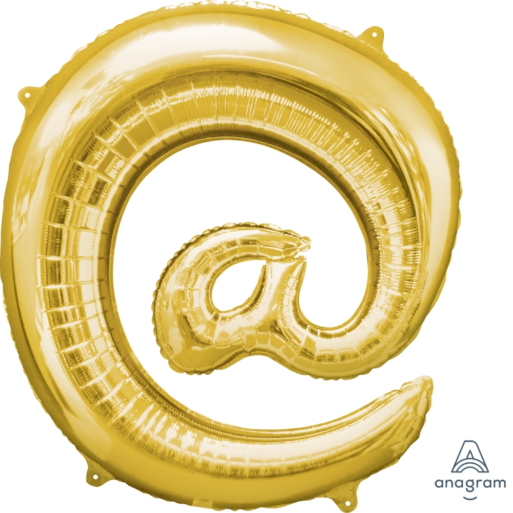 Symbol @ Gold Letter balloon