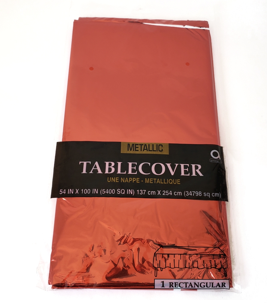 Tablecover Metallic 54"x100" - Red