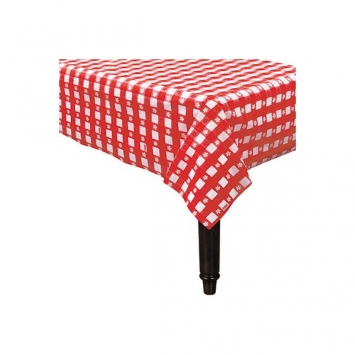 Tablecover Rect - Gingham 54"x108"  Red