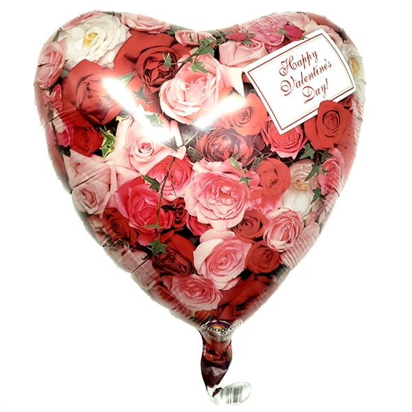 V - 18" Foil Roses Happy Valentines Day balloon