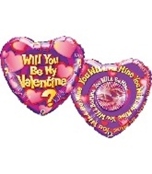 V - 36" Foil Heart You Will Be Mine Spinner balloon