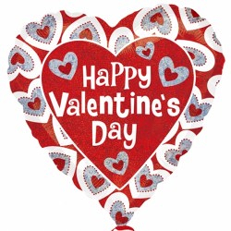 V - 4" Foil - Valentine Day Sweet Hearts balloon