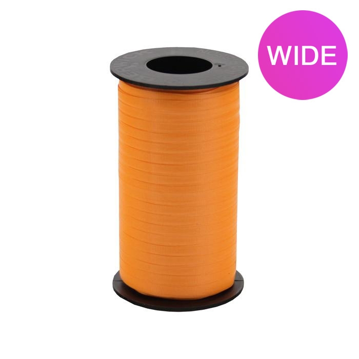 WIDE Curly Ribbon - Orange - 3/8" x 250 yds