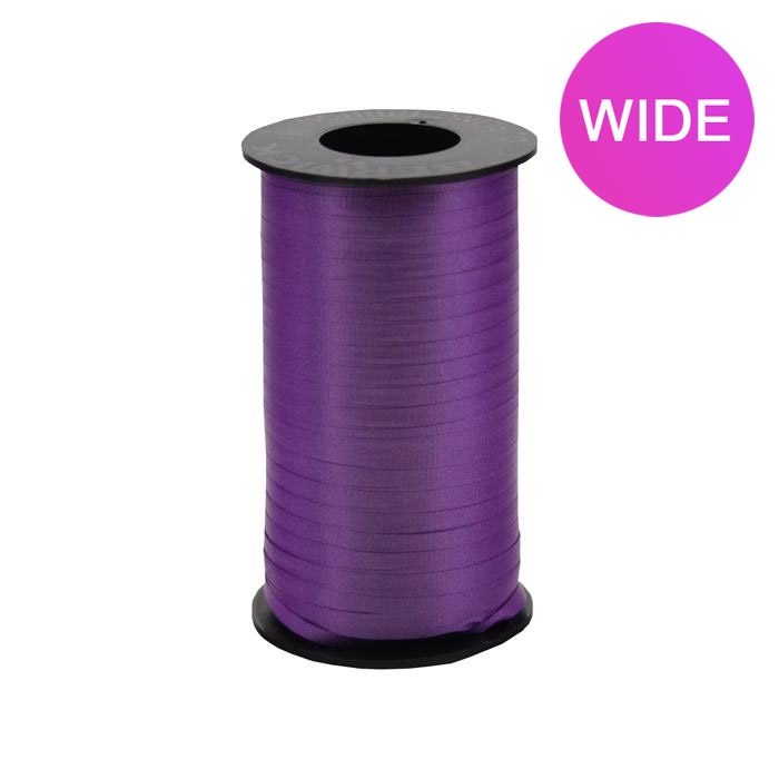 WIDE Curly Ribbon - Purple - 3/8" x 250 yds