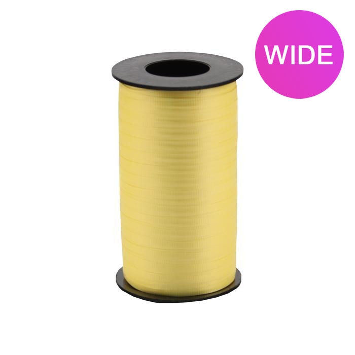 WIDE Curly Ribbon - Yellow - 3/8" x 250 yds
