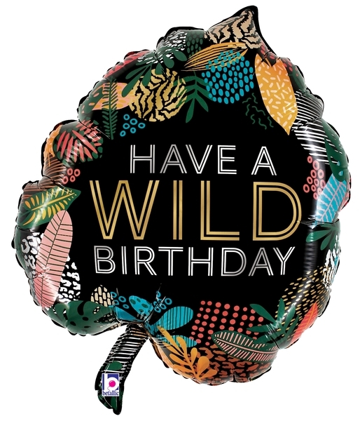 Wild Birthday Tropical Leaf balloon