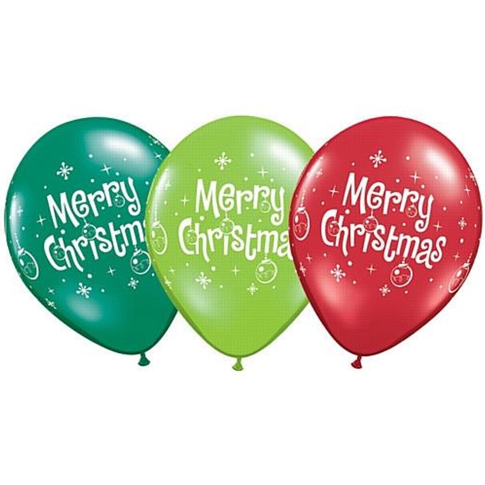 X - (50) 11" Christmas Ornaments - Jewel Assorted balloon